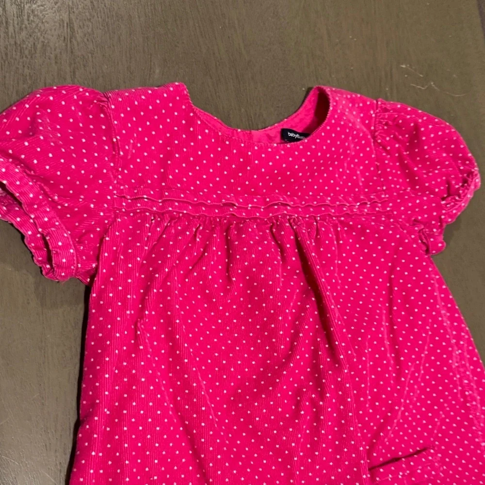 GAP Pink Corduroy Dress with White Polka Dots size 5T